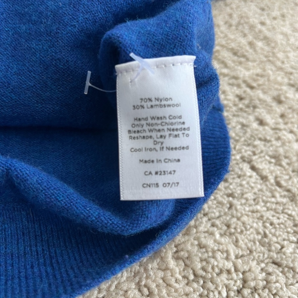 Talbots Vibrant Blue Crewneck Sweater - Picture 3 of 5